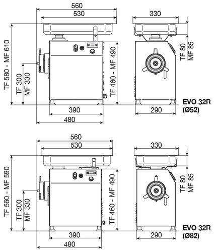 dis Tritacarne da banco EVO32R MinervaOmegaGroup